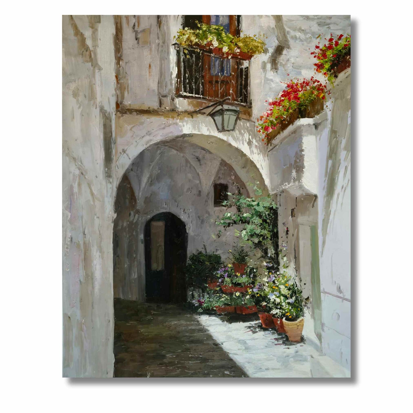 Painting the streets of Frigiliana 81x102 cm