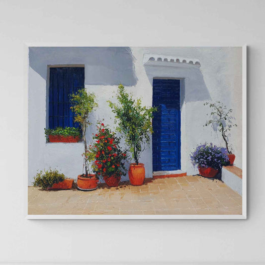 Das Portal und seine Blumen malen