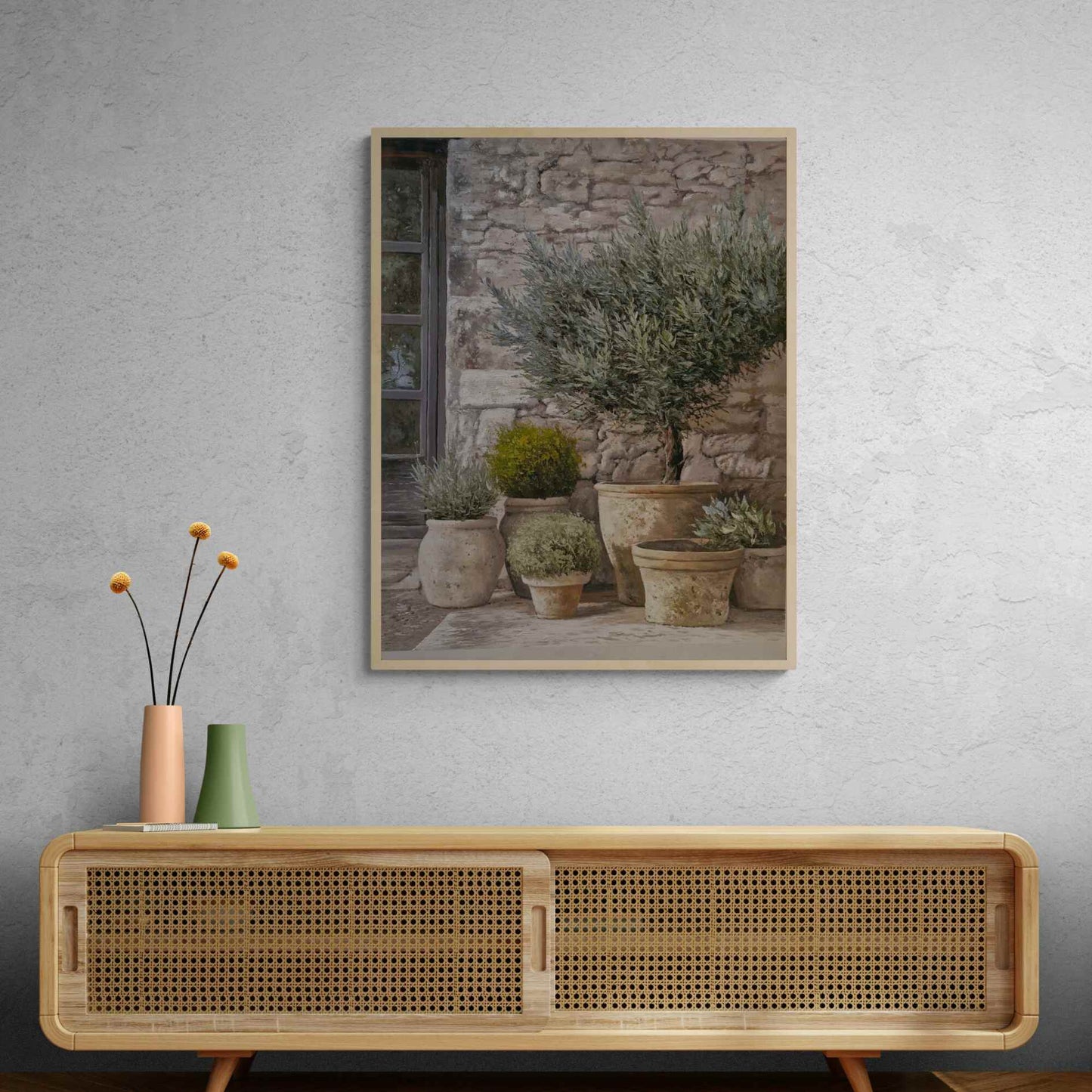 Ölgemälde Mediterrane Töpfe 100x80 cm