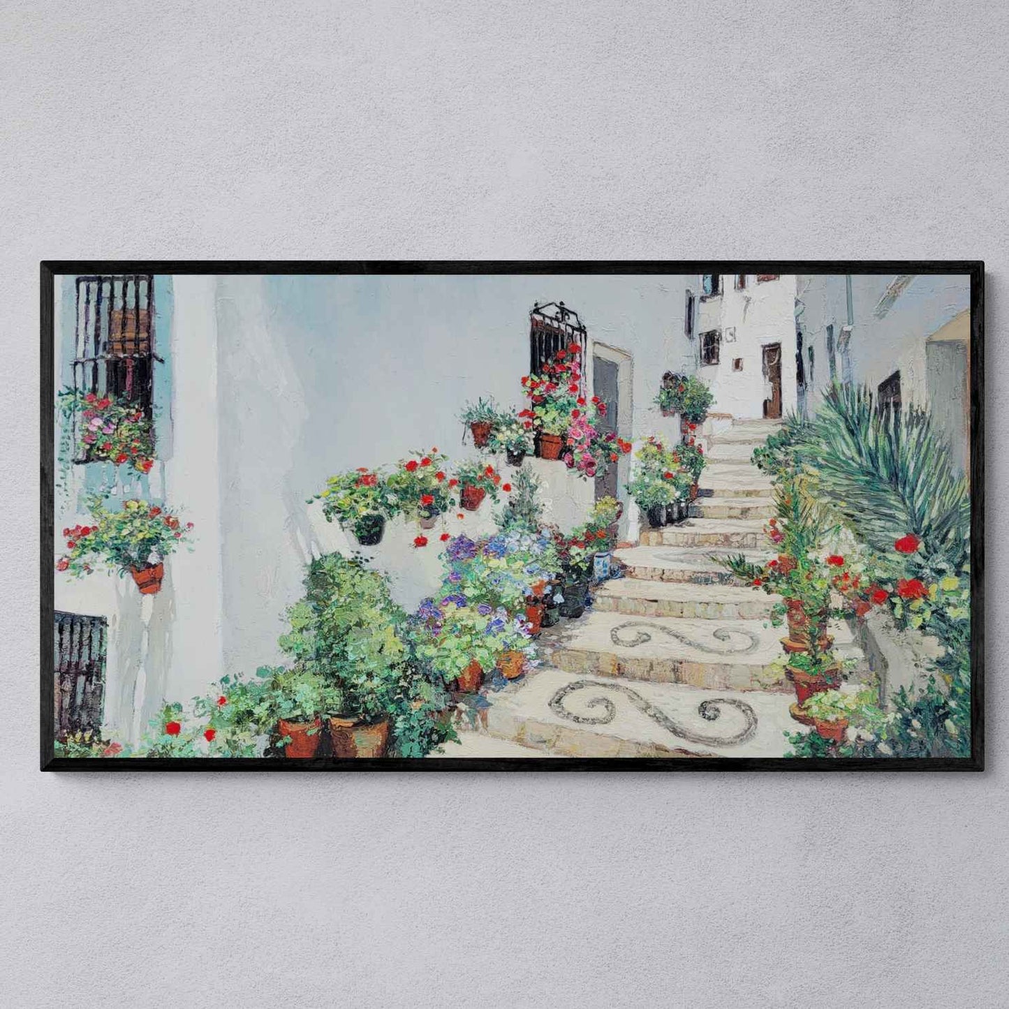 Painting the Village Staircase 60x120 cm