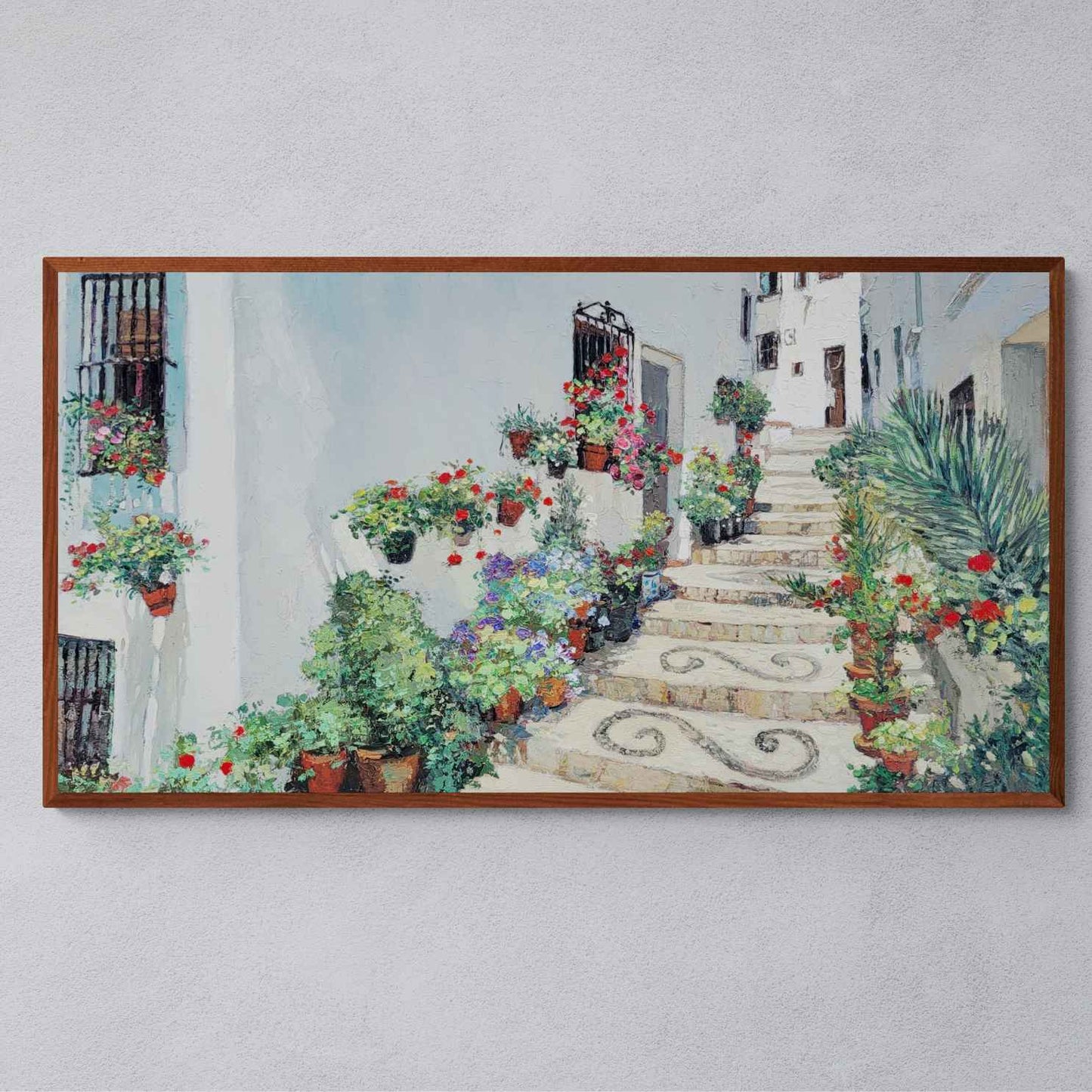 Painting the Village Staircase 60x120 cm