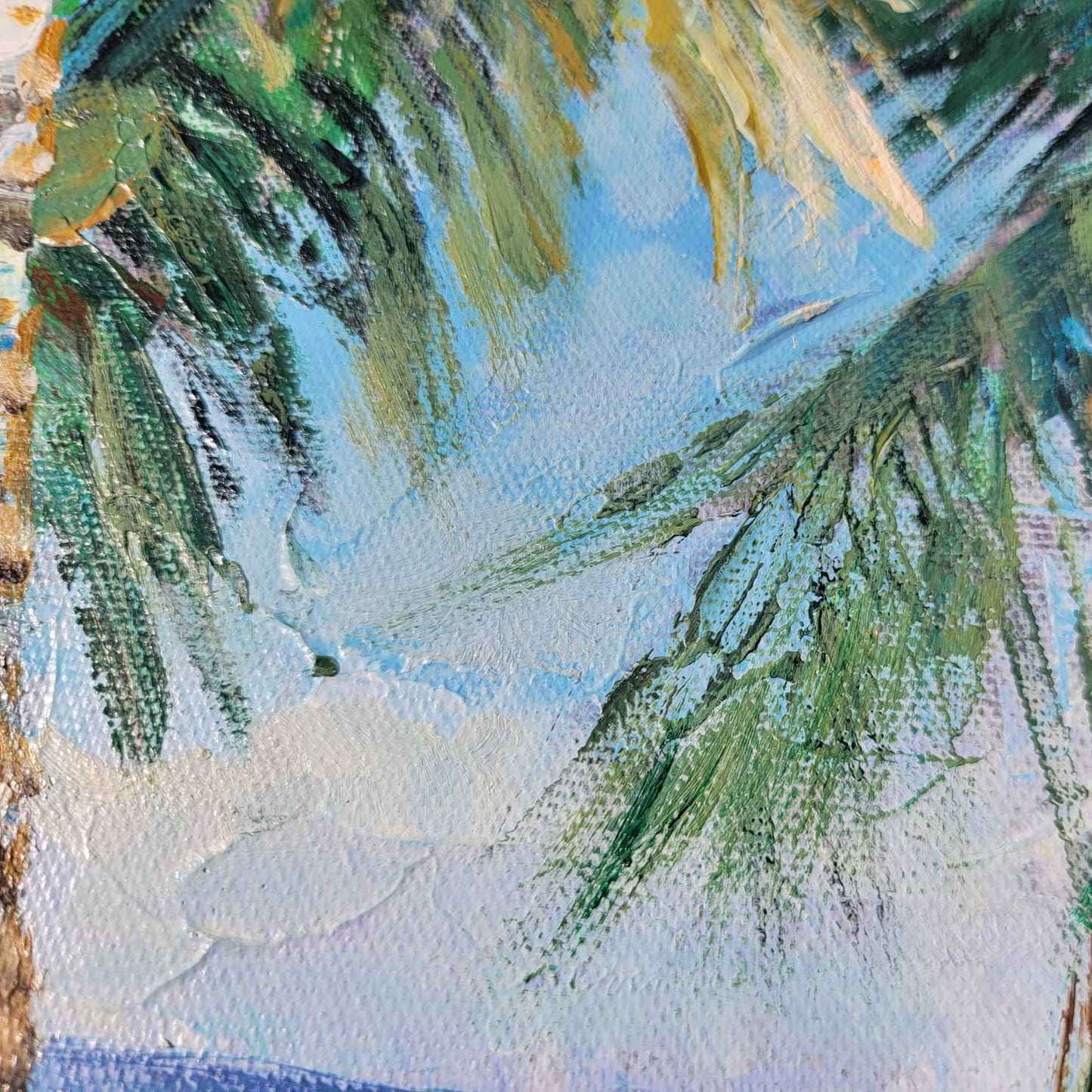 Painting The Palm Tree on the Beach 81x102 cm