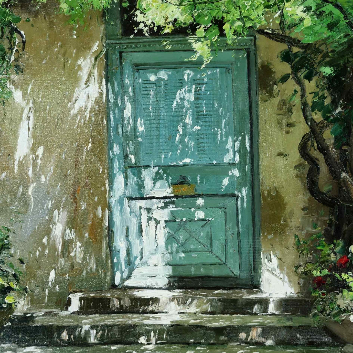 Painting The Door Full of Life 81x102 cm