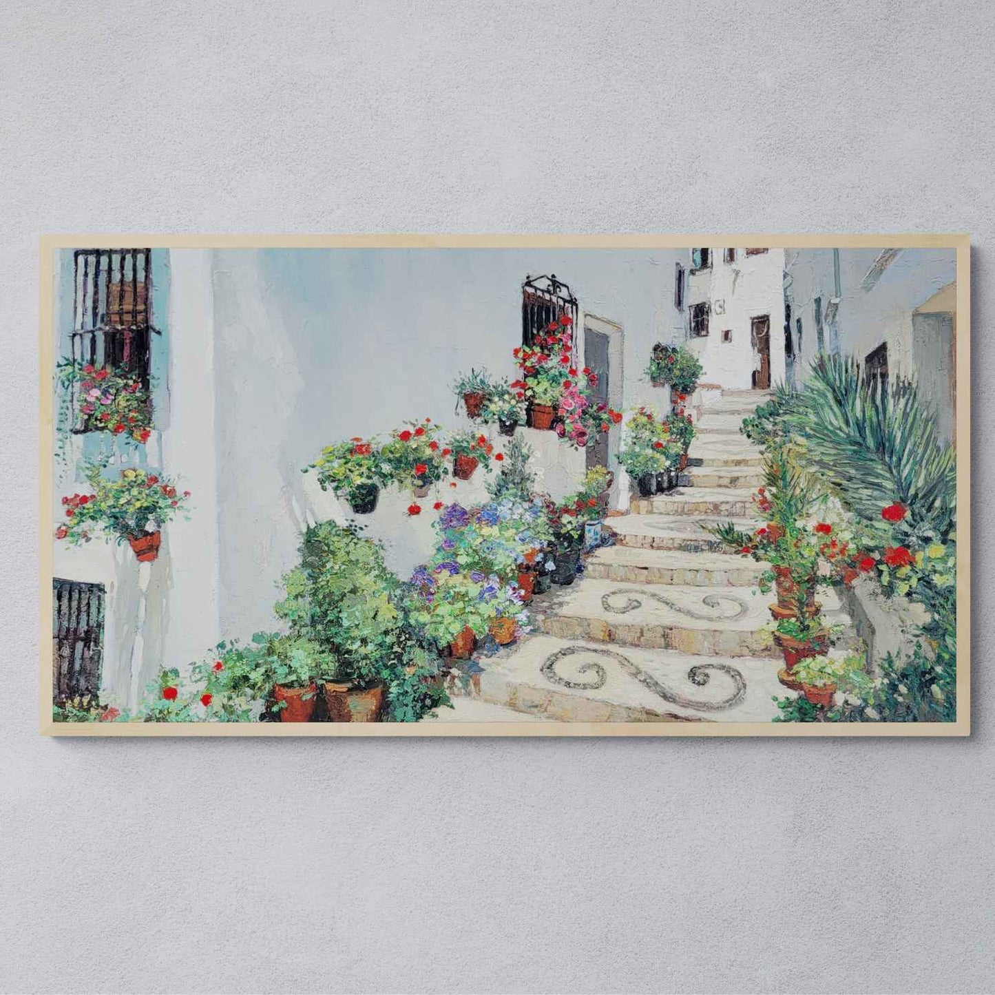 Painting the Village Staircase 60x120 cm