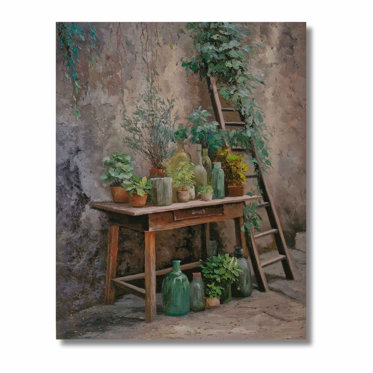 Ölgemälde Botanische Ecke 100x80 cm