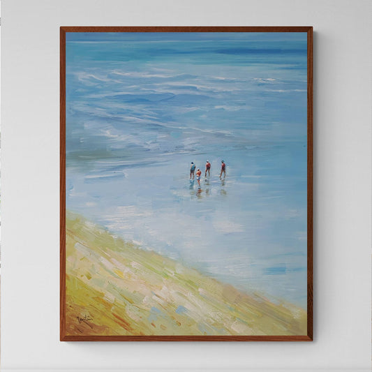 Painting Walking on the Shore 81x102 cm