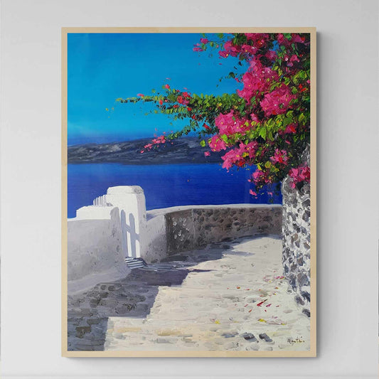 Ölgemälde Bougainvillea-Meer