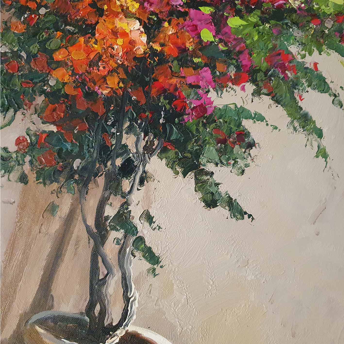 Painting The Bougainvillea 81x102 cm